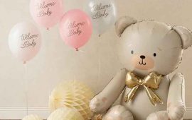 palloncino-in-foil-44-super-shape-orsetto-crema-con-fiocco-oro